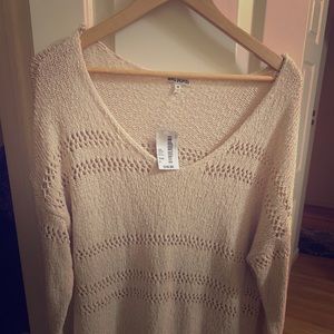 Rag poets cream sweater